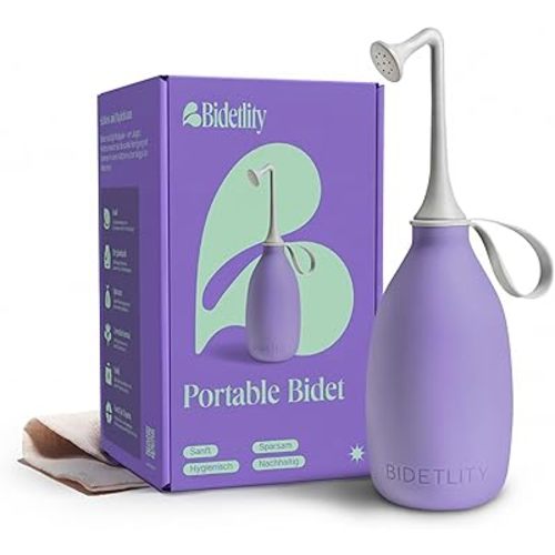 Butt & Intimate Shower 3.0 – Mobile Travel Bidet & Sustainable Intimate Shower, Replaces Wet Wipes, Saves Toilet Paper, Portable Handheld Bidet, Travel Bag Included, BPA-Free - Proud Purple