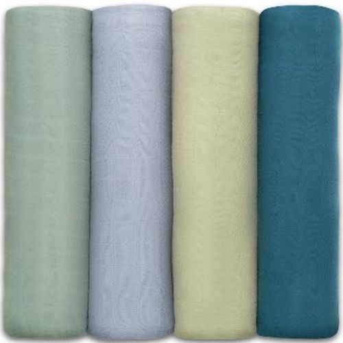 Muslin Swaddle Blankets Neutral Receiving Blanket for Boys and Girls by Comfy Cubs Cubs (Sage, Pacific Blue, Fern, Neptune)