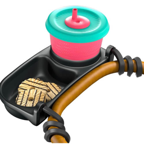 Swanoo Universal Stroller Snack Tray | Compatible With Nuna Mockingbird Bugaboo Uppababy | Stroller Bumper Bar Tray Attachment with Cup Holder | Baby Toddler Disneyland Essentials Stroller Accessories