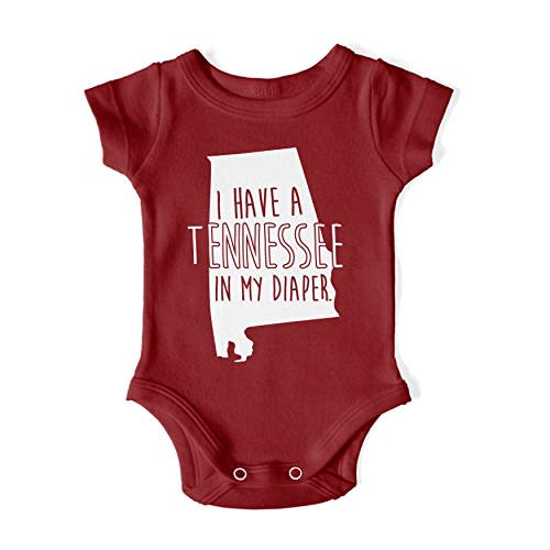 In My Diaper I Have A Tennessee - Alabama Rival Sports Fans Baby One Piece