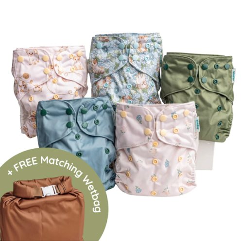 Cuddly Kittens Value Bundle + Free Matching Wetbag – Kinder Cloth Diaper Co.