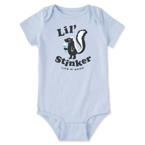 Infant Lil Stinker Skunk Short Sleeve Crusher Baby Bodysuit