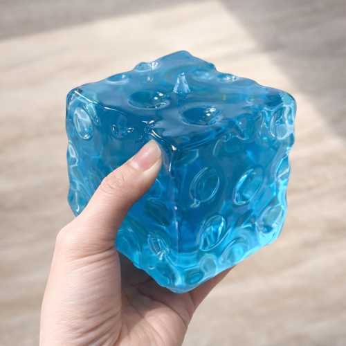 Realistic Ocean Water Jelly Squishy | Slow Rising Dough Ball Stress Reliever | Cute Desk Decor Sensory Gift | Giant Cheese Squishy