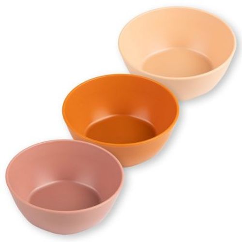Tiny Twinkle Tableware 3-Pack Bowl Set, BPA-Free Cups, Plates and Bowls for Kids/Toddlers (Sand, Cinnamon, Taupe)