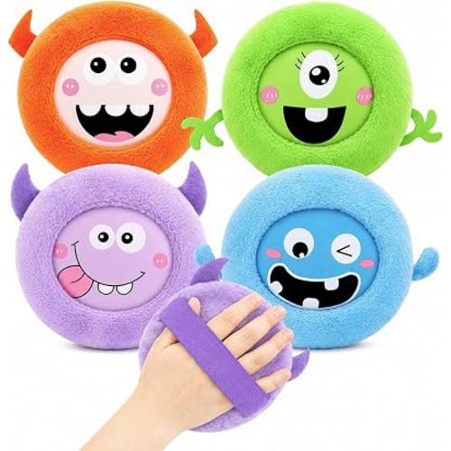 Hilph Kids Ice Packs, 4 Toddlers Ice Packs with Covers & Handheld Straps