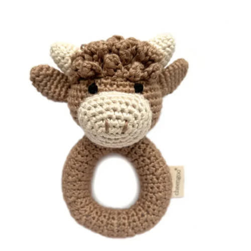 Crochet Highland Cow Rattle