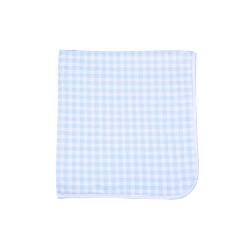 Baby Checks Receiving Blanket - Blue