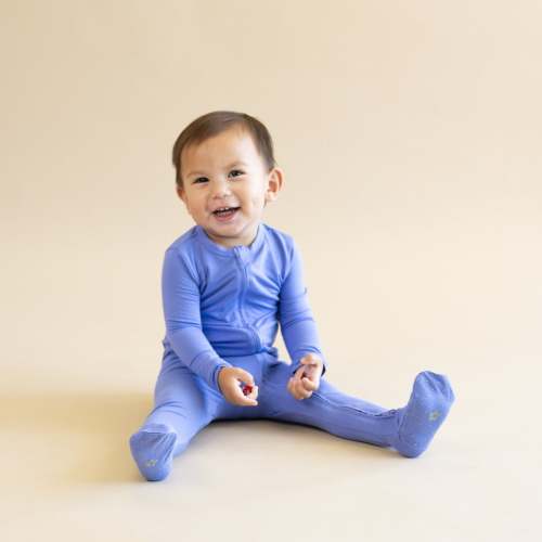Larkspur Baby | Baby Footie Pajamas | Zip Footie in Periwinkle