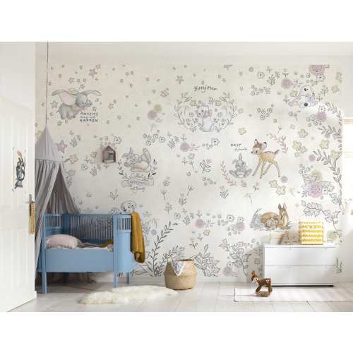 Disney Baby Animal Wallpaper, Peel and Stick Nursery Wall Mural