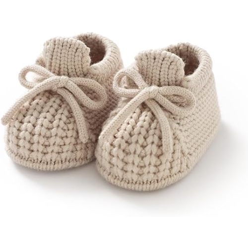 DovFanny Baby Booties Newborn Baby First Shoes Cozy Warm Knit Soft Booties for Toddler Infant Boy Girl