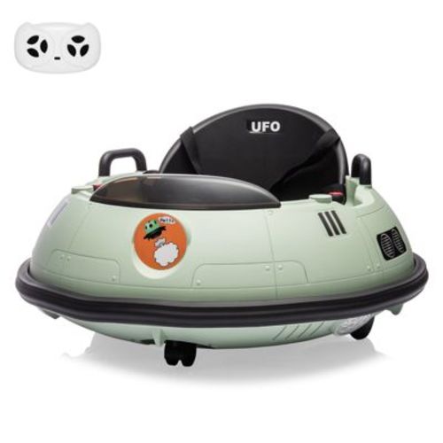 12V Ride On Bumper Car for Toddlers, Electric Kids Ride On Toy Bumping Car w/ Remote Control, 360 Spin, Flashing Lights, Safety Belt, Music