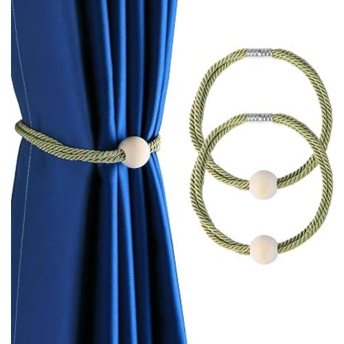 BEL AVENIR Magnetic Curtain Tiebacks, Boho Farmhouse Curtain Tie Backs