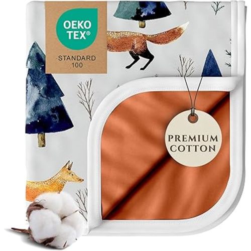Premium Baby Blanket for Boys - Soft Stretchy Jersey Knit Cotton Quilt for Baby Boy, 3-Layer Crib Blanket and Toddler Blankets for Boys, 50x50 Soft Warm Cozy Nursery Bed (Magical Animal)