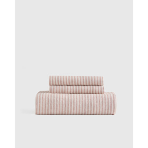 100% European Linen Fitted Sheet Set | Quince in Willowleaf Gingham