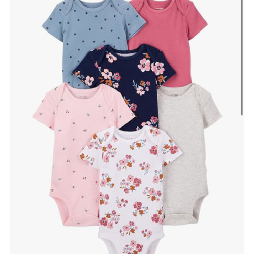 Simple Joys by Carter's Baby-Girls 6-Pack Short-Sleeve Bodysuit