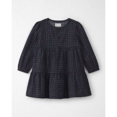 Toddler Girl Organic Cotton Dobby Dress in Navy Floral - Little Planet | Carter's