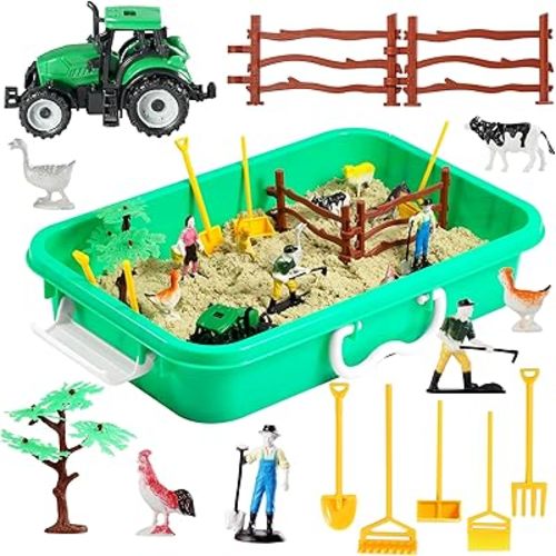 AGENTLAN Ocean Sensory Bin, Ocean Sensory Water Toys with Sea Animal for Toddlers Boys and Girls, Kids Toys Gift Sand Box for Age 3 4 5 6 7 8