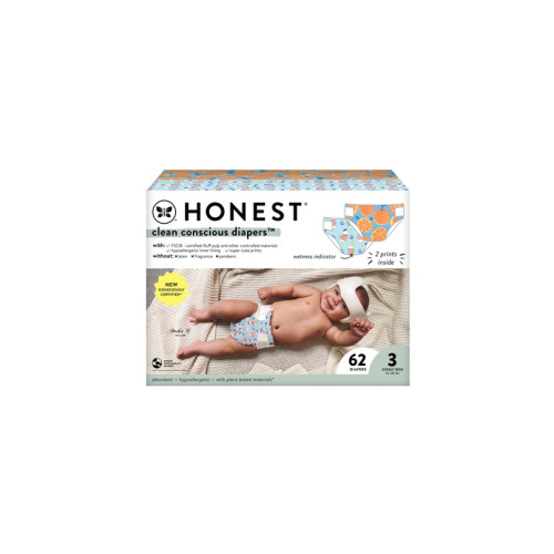 The Honest Company Club Box Diapers Orange You Cute and Feelin Nauti