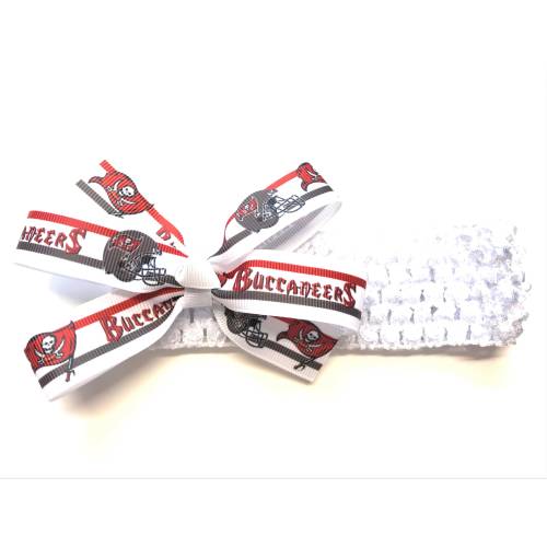 Newborn Girls Tampa Bay Buccaneers Headband Baby Girls Tampa Bay Buccaneers Football Hair Bow