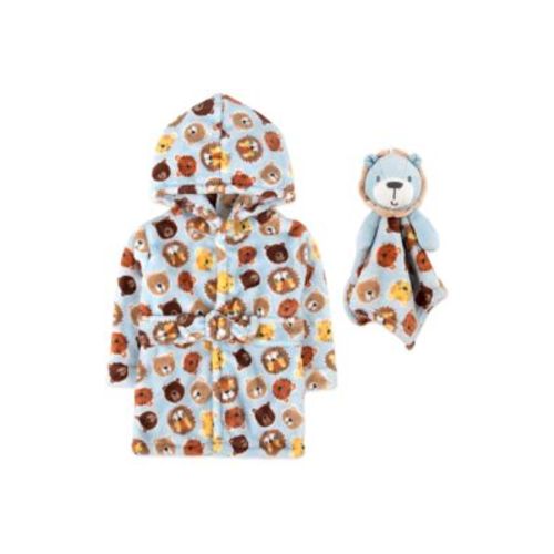 Baby Lion Print Robe and Blanket Set