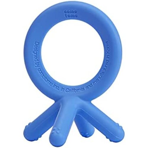 Comotomo Silicone Baby Teether, Blue, 1.75x1.75x3 Inch (Pack of 1)