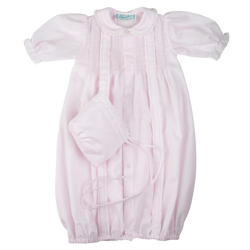 Girls Pintuck & Lace Take Me Home Gown and Hat | Feltman Brothers