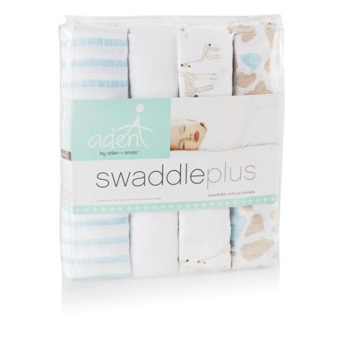 aden(R) by aden+ anais(R) Swaddleplus(R) 4-Pack - Wild About Giraffe