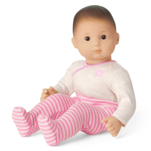 Bitty Baby® Doll #2 with brown hair in Pretty Pink