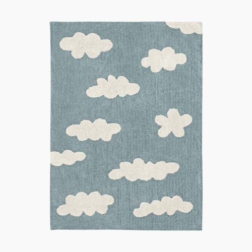 Lorena Canals Clouds Washable Rug - Vintage Blue, 5'3" X 4'