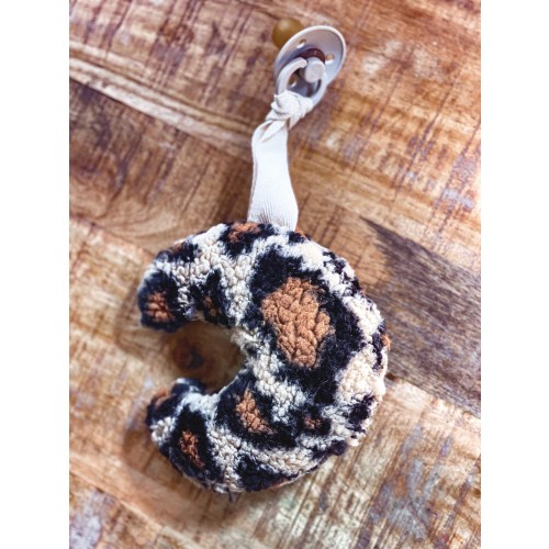Moon pacifier clip teddy, binky holder, paci saver