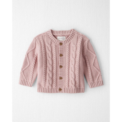 Baby Girl Organic Cotton Cable Knit Cardigan - Little Planet | Carter's