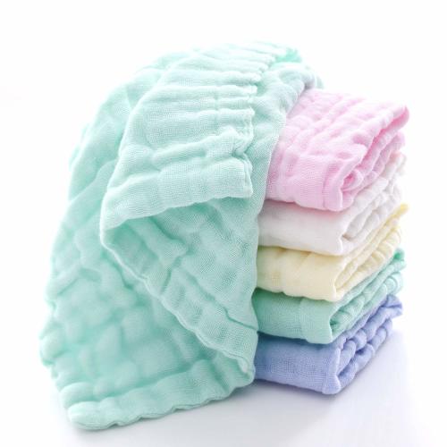 Baby Washcloths Muslin Cotton Baby Face Towels 5 Pack Wash Cloths Soft on Sensitive Skin Absorbent for Boys & Girls 12x12 inches