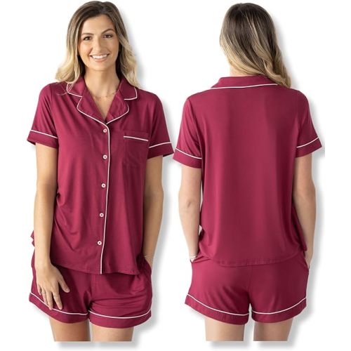 Kindred Bravely Clea Maternity Pajamas & Postpartum Lounge Sets for Women, Short Sleeve Nursing Pajamas