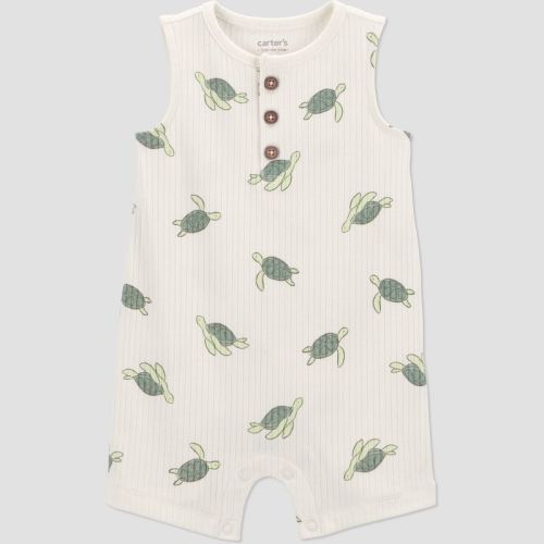 Carter's Just One You® Baby Boys' Turtle Romper - Green/Ivory Newborn