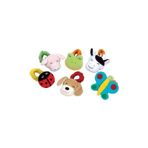 Infant Colorful Wrist Rattles - Set of 6, One Size