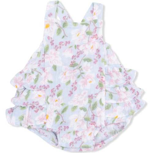 Ruffle Sunsuit, Magnolias - Angel Dear | Maisonette