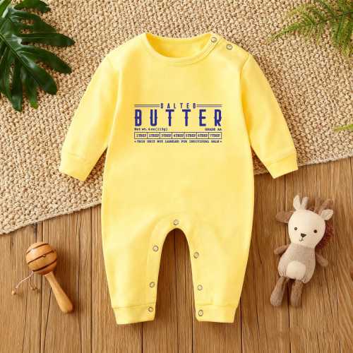 Salted Butter Baby Bodysuit, Stick Of Butter Baby Outfit, Foodie Chef Clothes, Butter Lover Gift, Long Sleeve, Funny Baking Clothing Gift