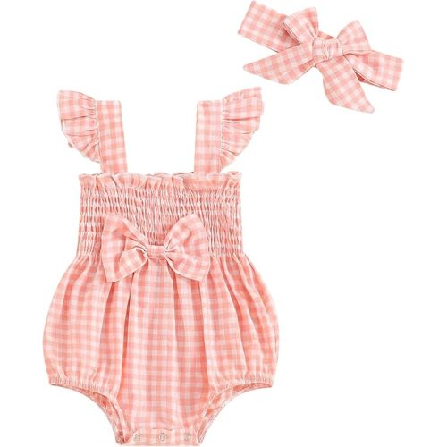 Newborn Baby Girl Bodysuit Sleeveless Halter Frill Romper One-piece Jumpsuit with Headband Summer Clothes Set