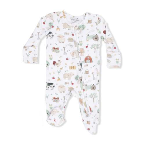 Angel Dear Baby 2 Way Zipper Footie - Cute Farm Animals