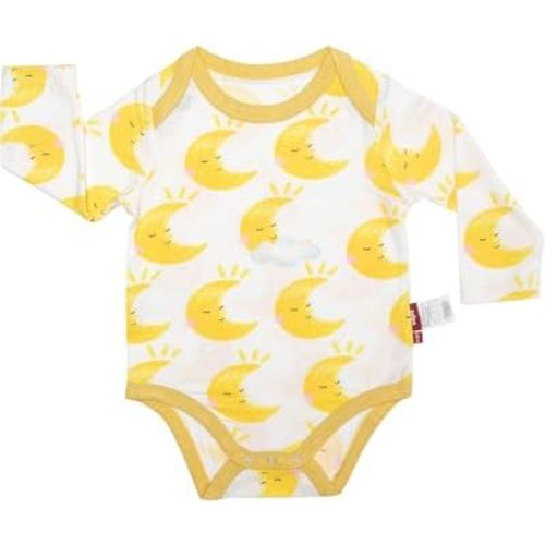 Long Sleeve Bodysuit for Baby Girls & Boys, Newborn Romper 92% Viscose from Bamboo, Tagless Baby Summer Clothes