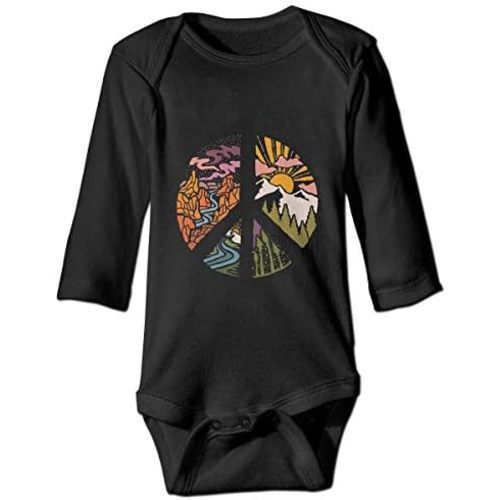 Peace Sign of Nature Infant Onesie Baby Boy Girl Long Sleeve Playsuit Outfit