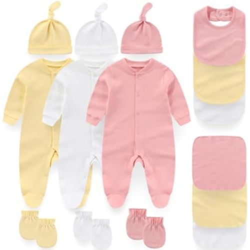 Unisex Newborn baby clothes Boy Girl Clothes Sets Cotton Long Sleeve Romper Jumpsuits 15-Pieces Outfits