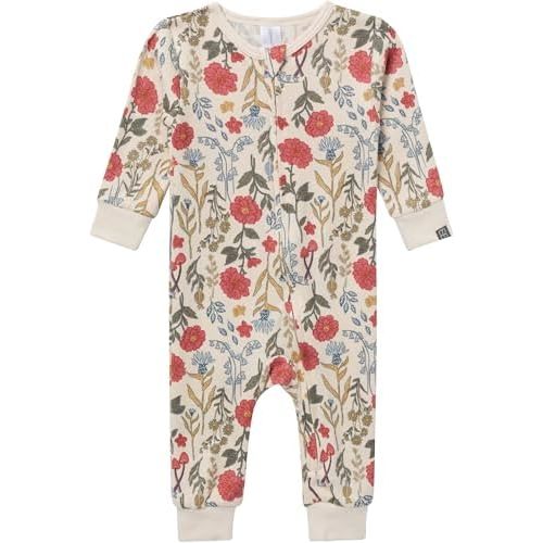 Modern Moments by Gerber baby-girls Baby Hacci Footless Pajamas