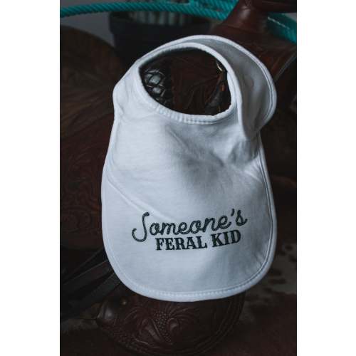 Someone’s Feral Kid - White Drool Bib