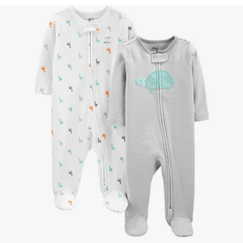 Simple Joys by Carter's Baby Neutral 2-Pack Cotton Footed Sleep and Play