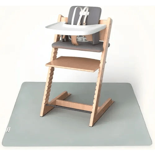 Tiny Twinkle Splat Mat for Under High Chair or Table | 44" x 44" Waterproof & Mess-Proof High Chair Mat for Baby, Machine Washable for Mealtime or Art(Sage)