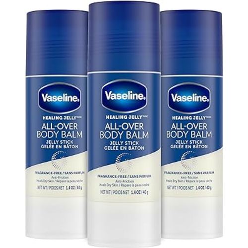 Vaseline All-Over Body Balm Stick 3-Pack – Non-Greasy Fragrance-Free Moisturizer, Travel-Size Lotion, 1.4 Oz Ea