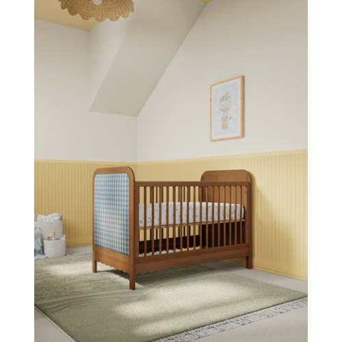 Cove Upholstered Crib | Convertible Crib To Toddler Bed | Nestig