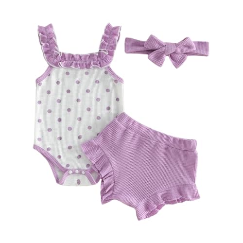 Newborn Baby Girl Clothes Floral Sleeveless Romper Bodysuit + Ruffle Bloomers Shorts Infant Summer Outfits Set