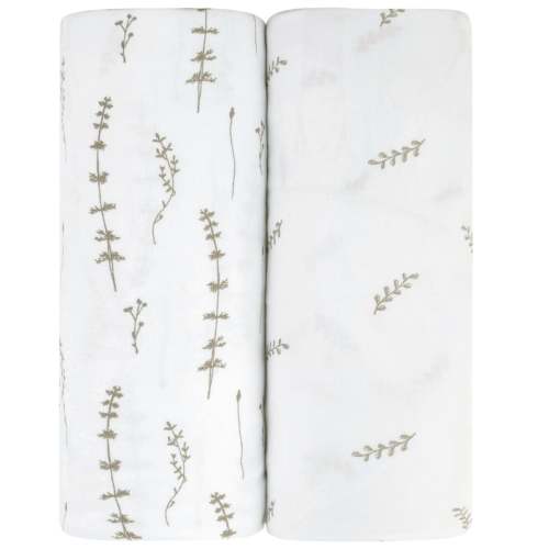 Forest Grey Leaf Bassinet Sheet Set – Ely's & Co.